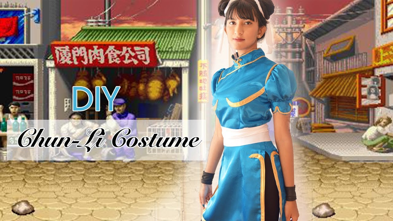 Automáticamente misil cinta DIY: How to make Chun-Li's Costume From Street Fighter - YouTube