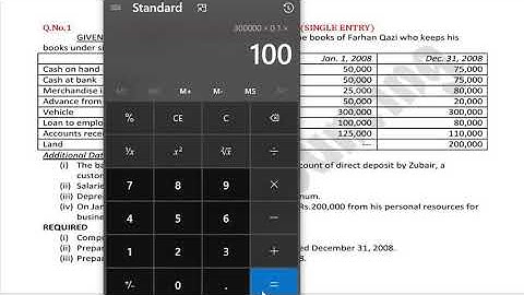 Solving 2009 Single entry system from 5 year intermediate Karachi board explained in Urdu.