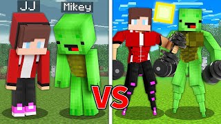 JJ and Mikey Became From WEAK To STRONG Challenge  in Minecraft (Maizen)