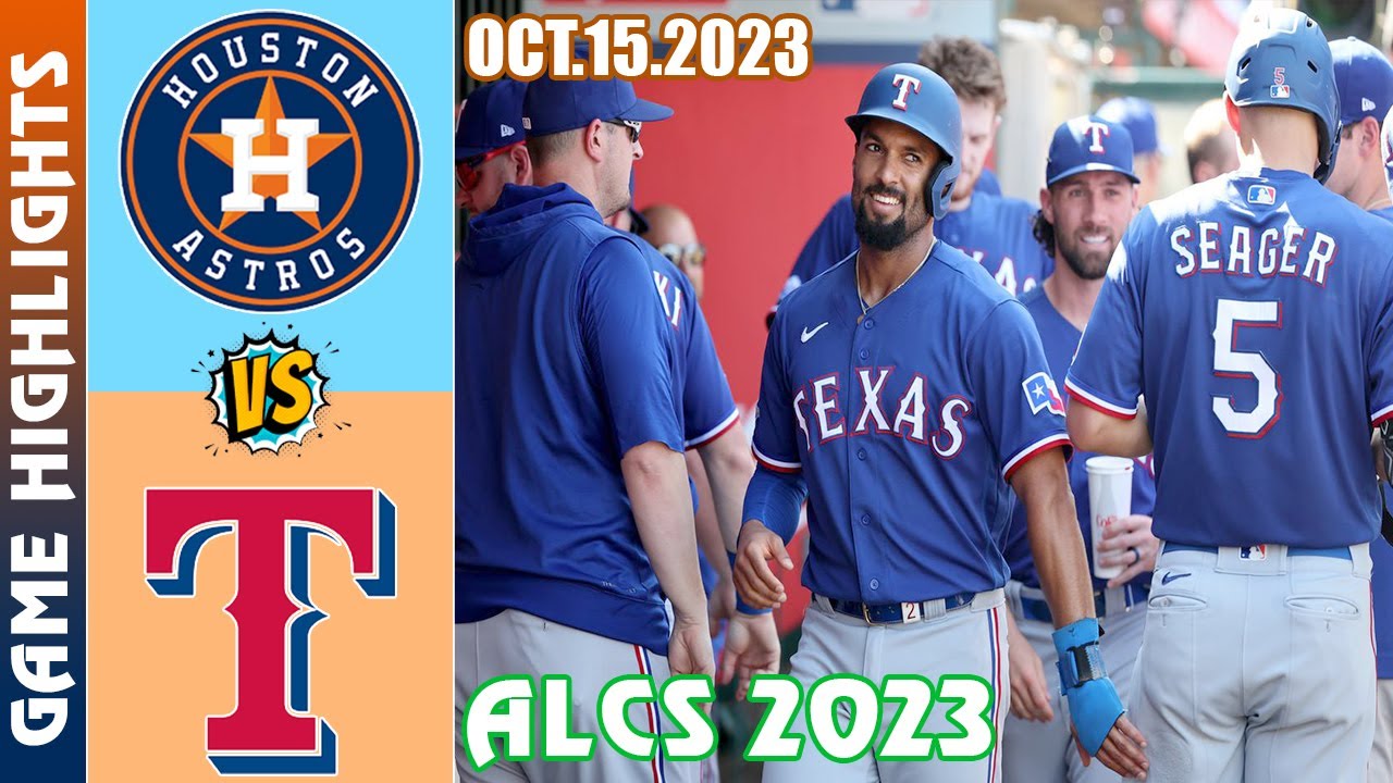 Astros vs. Rangers [ALCS] {1+2+3 INNINGS} (OCT.15.23) TODAY Game ...
