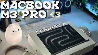 Space Black Macbook M3 Pro 16" Unboxing 💻 | 18GB RAM ,512GB SSD + Mini  Setup (4K!)