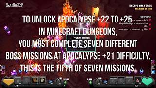 Minecraft Dungeons Complete 7 Boss Missions on Apocalypse +21 Mission #5 Redstone Monstrosity 2026