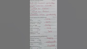 ,4th English Quarterly exam answer key