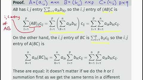 MATH0007 video 17 - matrix multiplication 2