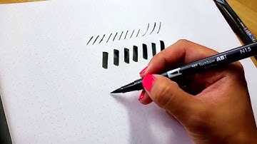 Brush calligraphy tips: How to hold your brush pen at an angle