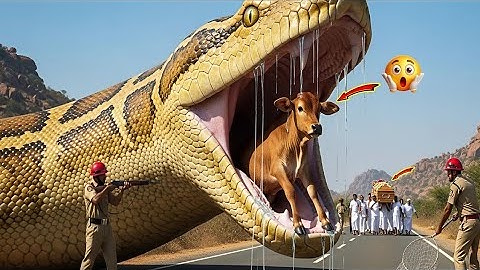 Brave Heroes Save Helpless Calf Baby from GIANT Python