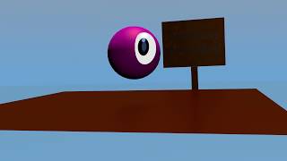Blender "Pink Sentient Orb and the Broken Spring Platform" Animation test