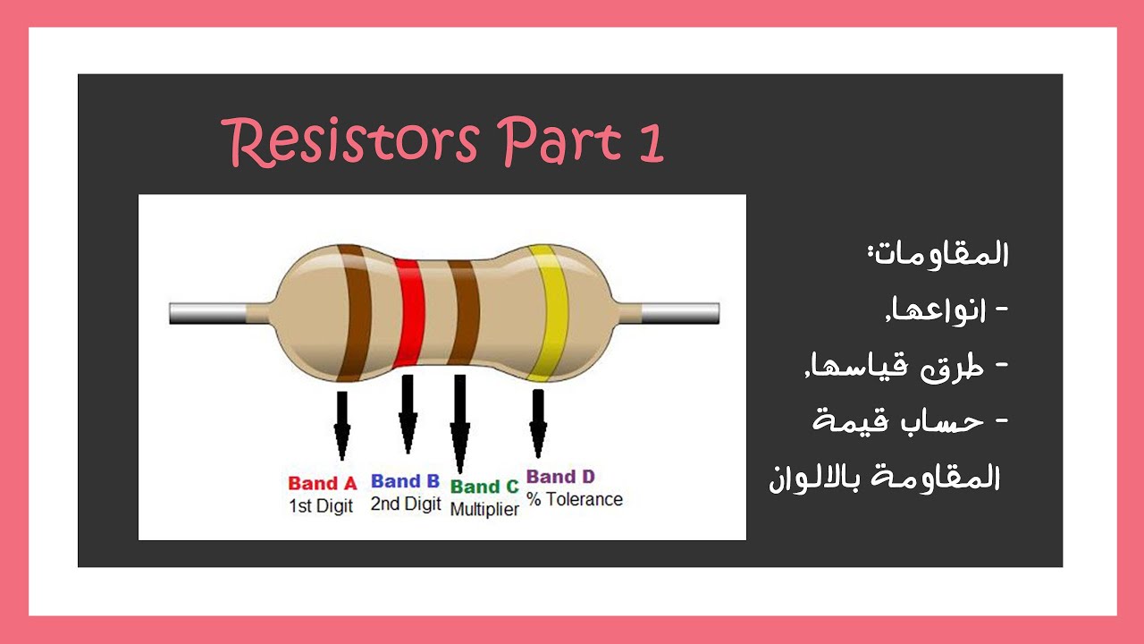المقاومات انواعها, طرق قياسها, حساب قيمة المقاومة بالالوان | Resistors Part  1 - YouTube