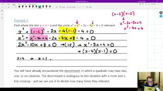 Circles P110, 111 - Intersections of Lines and Circles