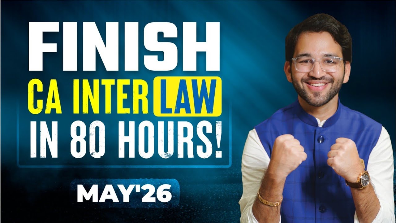 100% Live Exam Oriented Batch for Law - May'26 | CA Inter | ICAI | CA Shubham Singhal