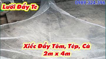 130k/1c Xiếc Đẩy Tôm, Tép, Cá - Rộng 2m Dài 4m - Lưới Đẩy Te - Te Đẩy Tay Cào Tôm Ốc Cá 0989.324.396