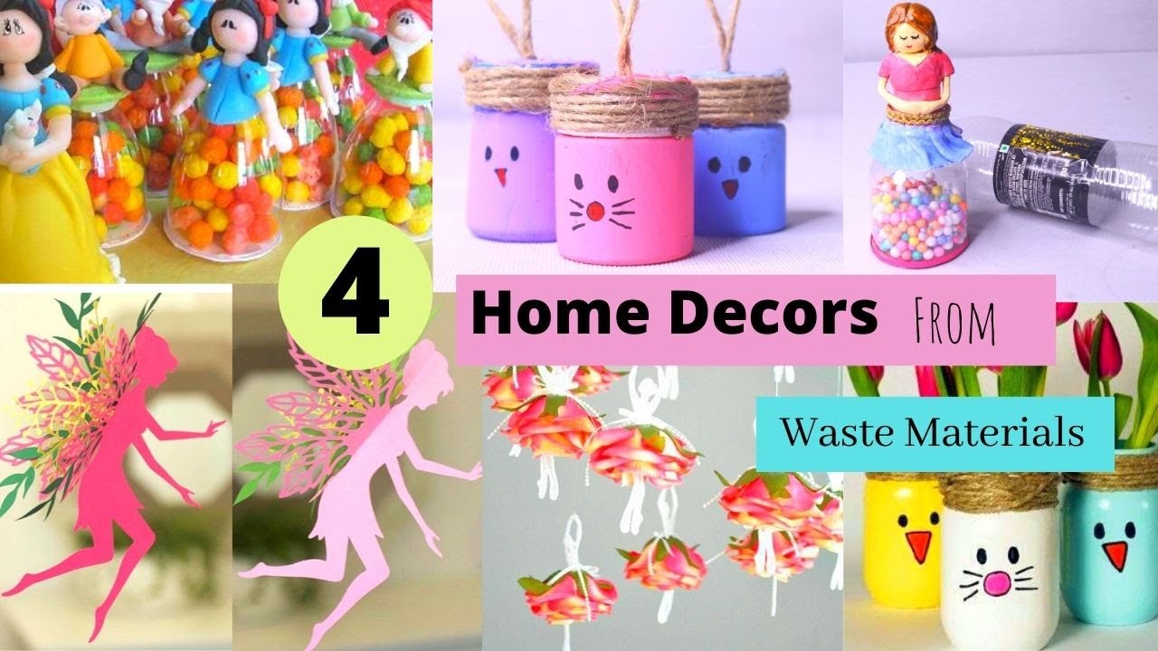 4 DIY Home Decor From Materials / Easy Room Decor Crafts - YouTube