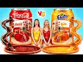 素晴らしいドールハウスを作ります コカ・コーラ対ファンタ | クリエイティブなデコレーションハック Multi DO Smile
