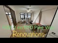 HDB 2 room BTO Pine Vista 47 sq mtr - Renovations (in 4K UHD video) - Part 2