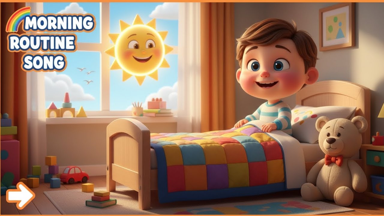 🌞 Good Morning Song for Kids | Morning Routine Rhyme for Toddlers | Kids Learning Video | 