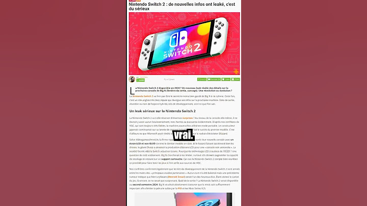 Enfin un vrai leak de la Nintendo Switch 2