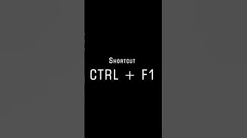 Show or Hide the Excel Ribbon (Shortcut)