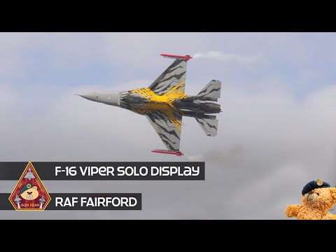 RIAT 2022 Belgian Air Force F-16 Solo Display X Tiger Jet | Team Dream Viper 'Vrieske'