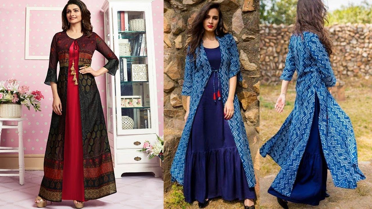 Long jacket style kurti design ideas,short shrug kurti designs | Kurti  designs, Kurti designs latest, Kurti neck designs