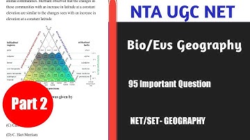 Bio/Environmental Geography 95 Important Questions | Part 2 16-30 | UGC NET | Netset Corner