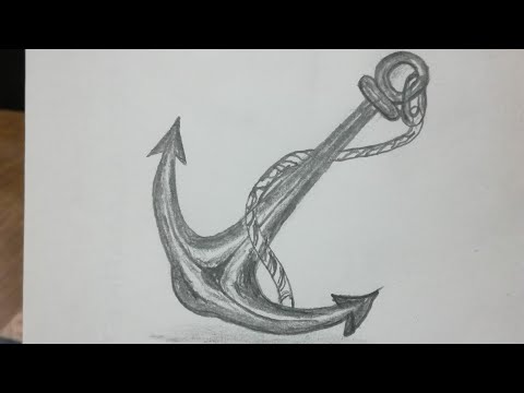 How to Draw an Anchor. Tricks art for kids.