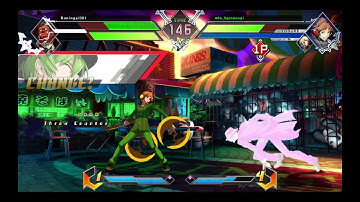BLAZBLUE CROSS TAG BATTLE - Combo from Yosuke throw