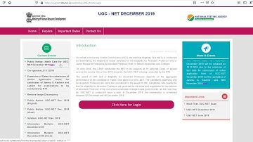 Admit Card for UGC-NET December 2019