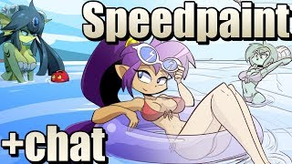 [Speedpaint + Chat] Beach Shantae || Thoughts on Storytime Animators