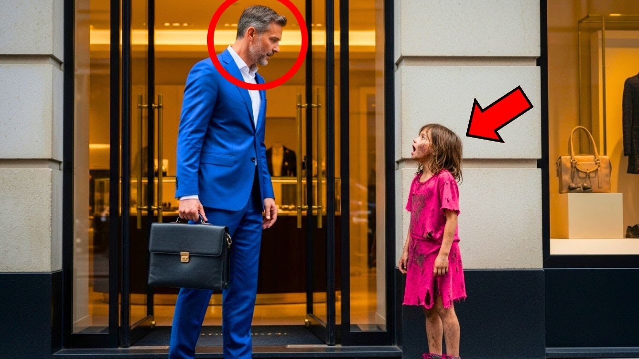 FATĂ SĂRACĂ VEDE UN MILIONAR IEȘIND DIN MAGAZIN ȘI STRIGĂ: „TATI, MI-A FOST DOR!” EL ÎNGHEAȚĂ