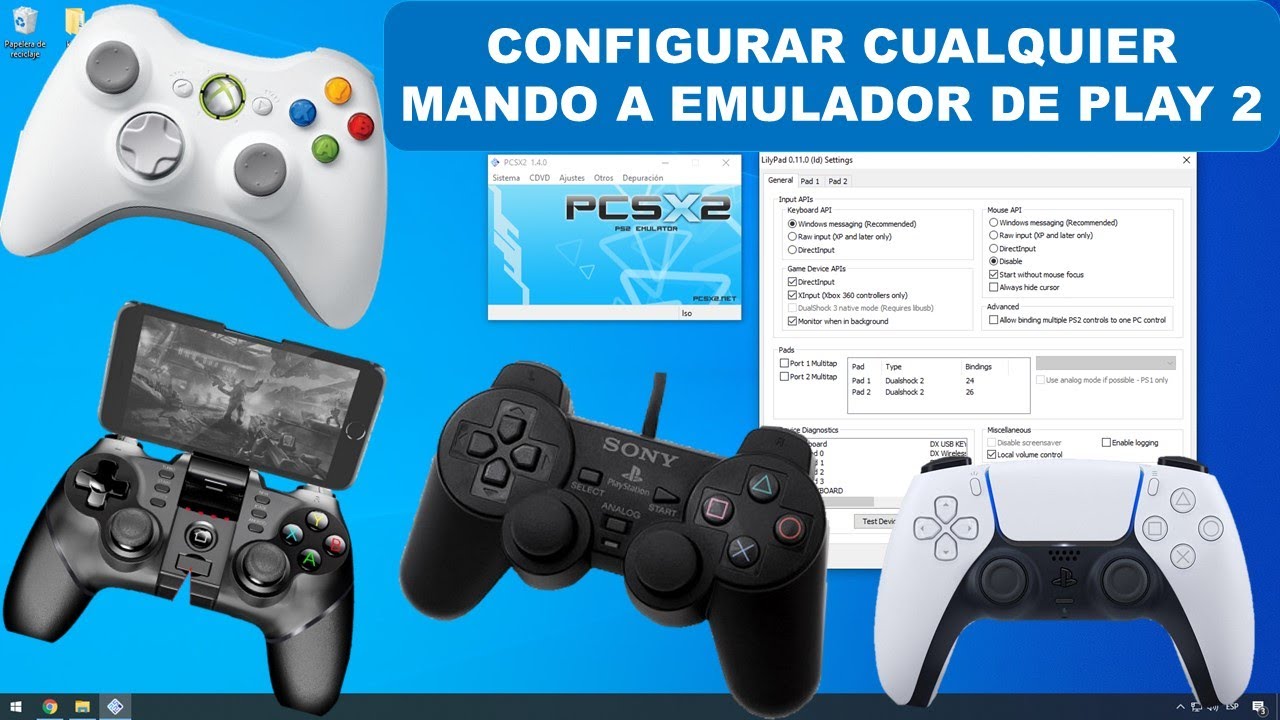 COMO CONECTAR CUALQUIER MANDO AL EMULADOR PS2 