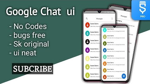 Google Chat Ui project in Sketchware
