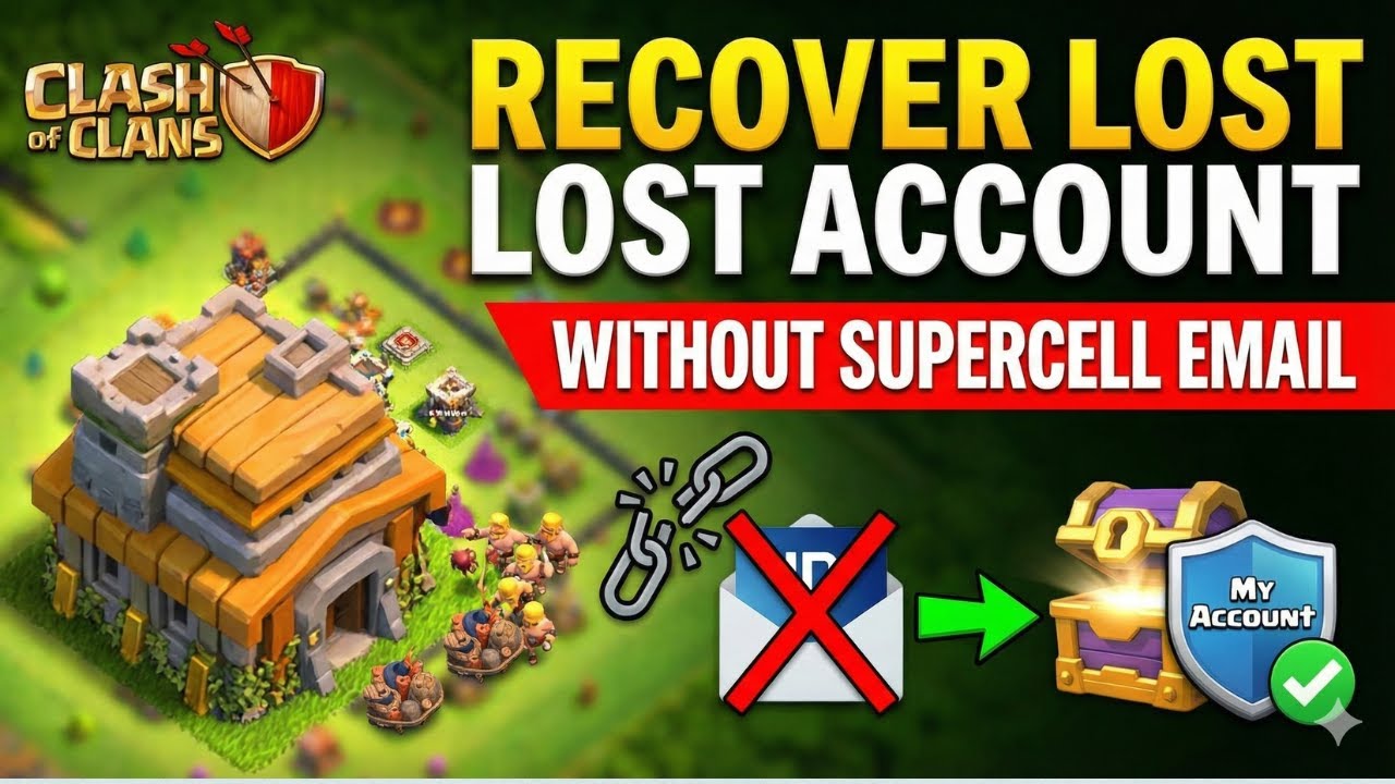КАК восстановить потерянный аккаунт Clash of Clans без электронной почты Supercell ID