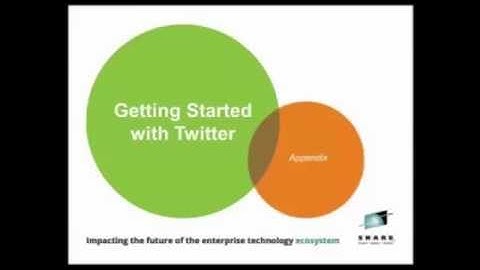 Getting Started with Twitter: A Guide to Event Social Media from SHARE