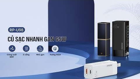 Cóc Sạc siêu nhanh Remax RP-U98 GaN 65W