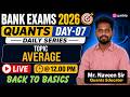 QUANTS FOR BANK EXAM 2026-27 | WARM-UP SESSION EXPECTED QUESTIONS | AVERAGE | NAVEEN SIR