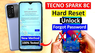 Tecno Spark 8c Hard Reset / Screen Unlock | Tecno Spark 8C (KG5K) / Pattern Unlock, Remove Password