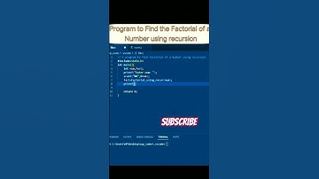 Factorial of a Number using recursion |  #codingshorts | #ytshorts |  #coding
