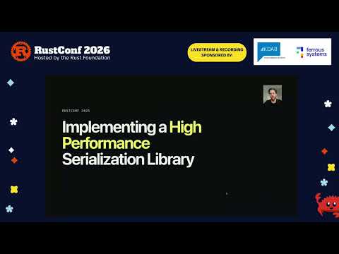 Zach Brown: Lightning Talk: "Implementing a High Performance Serialization Library" | RustConf 2026