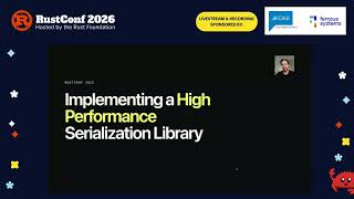 Zach Brown: Lightning Talk: Implementing a High Performance Serialization Library | RustConf 2026