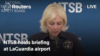 LIVE: NTSB holds briefing from LaGuardia Airport