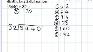 Division Stage 4  - Bus Stop Method dividing by a  2 digit