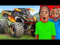 SURPRISING DJ &amp; KYRIE WITH A HOT WHEELS MONSTER TRUCK SHOW | The Prince Family Clubhouse