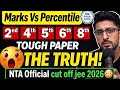 JEE Mains april 2026 ⛔ Official Cut off out✅ Marks Vs Percentile April 2026🔥 JEE Mains april attempt