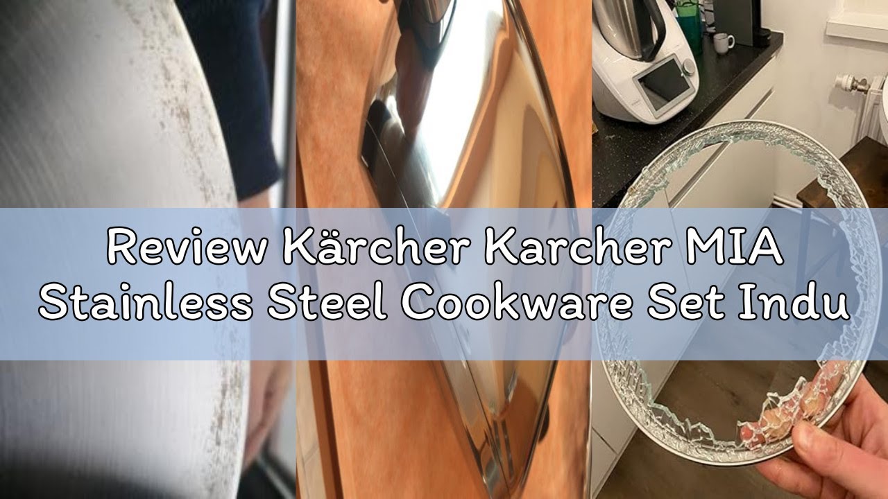 Review Kärcher Karcher MIA Stainless Steel Cookware Set Induction Cookware Set with Glass Lid/Pan/Sa