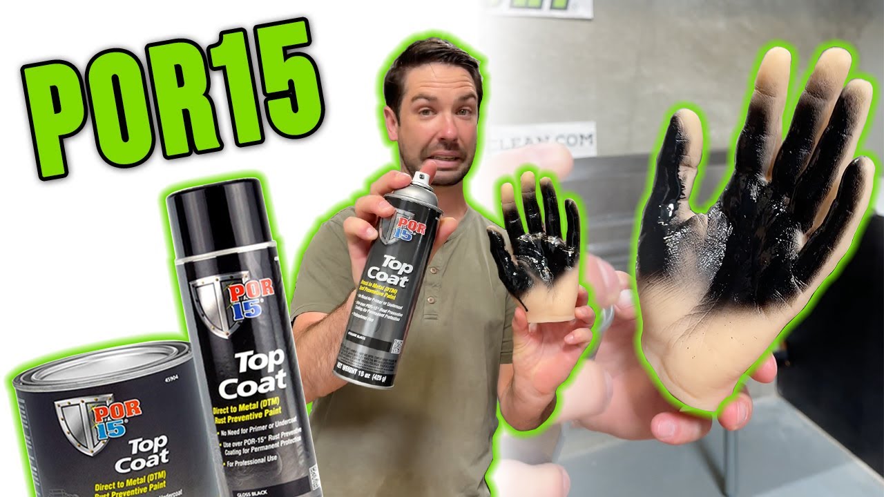 POR15 Top Coat can be some tough stuff to clean, but we have a