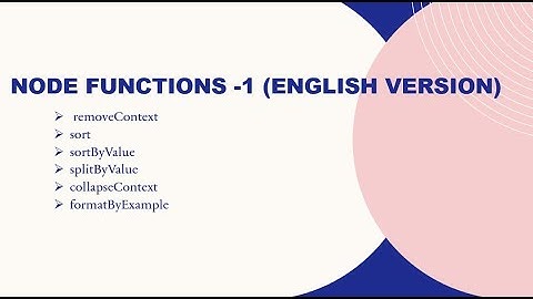Node Functions-1  English Version