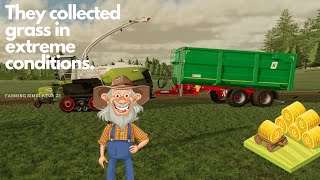 Farming Simulator 22. Video №23.They collected grass in extreme conditions.