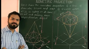 Isometric Projection Of Cone  in Engineering Graphics (Part-9)