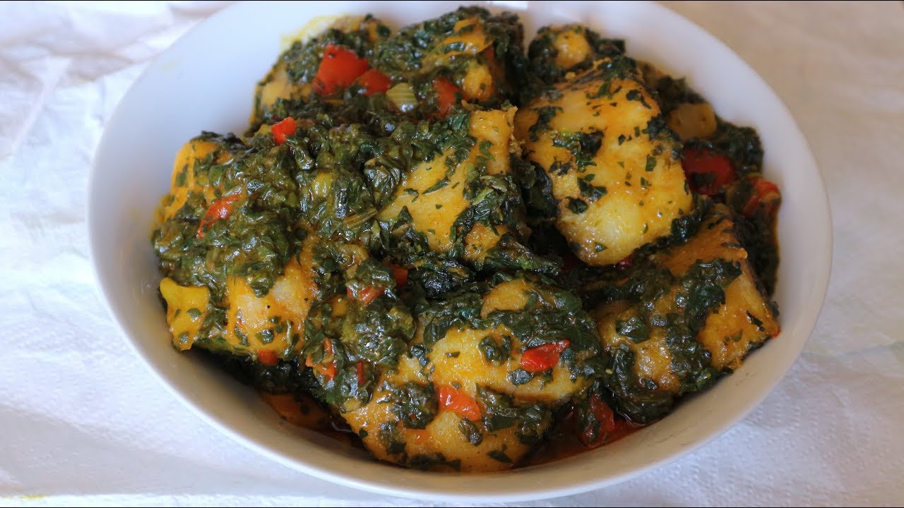 How to make spinach yam porridge YouTube