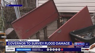 Governor Shapiro visits Somerset County after flood waters damage communities